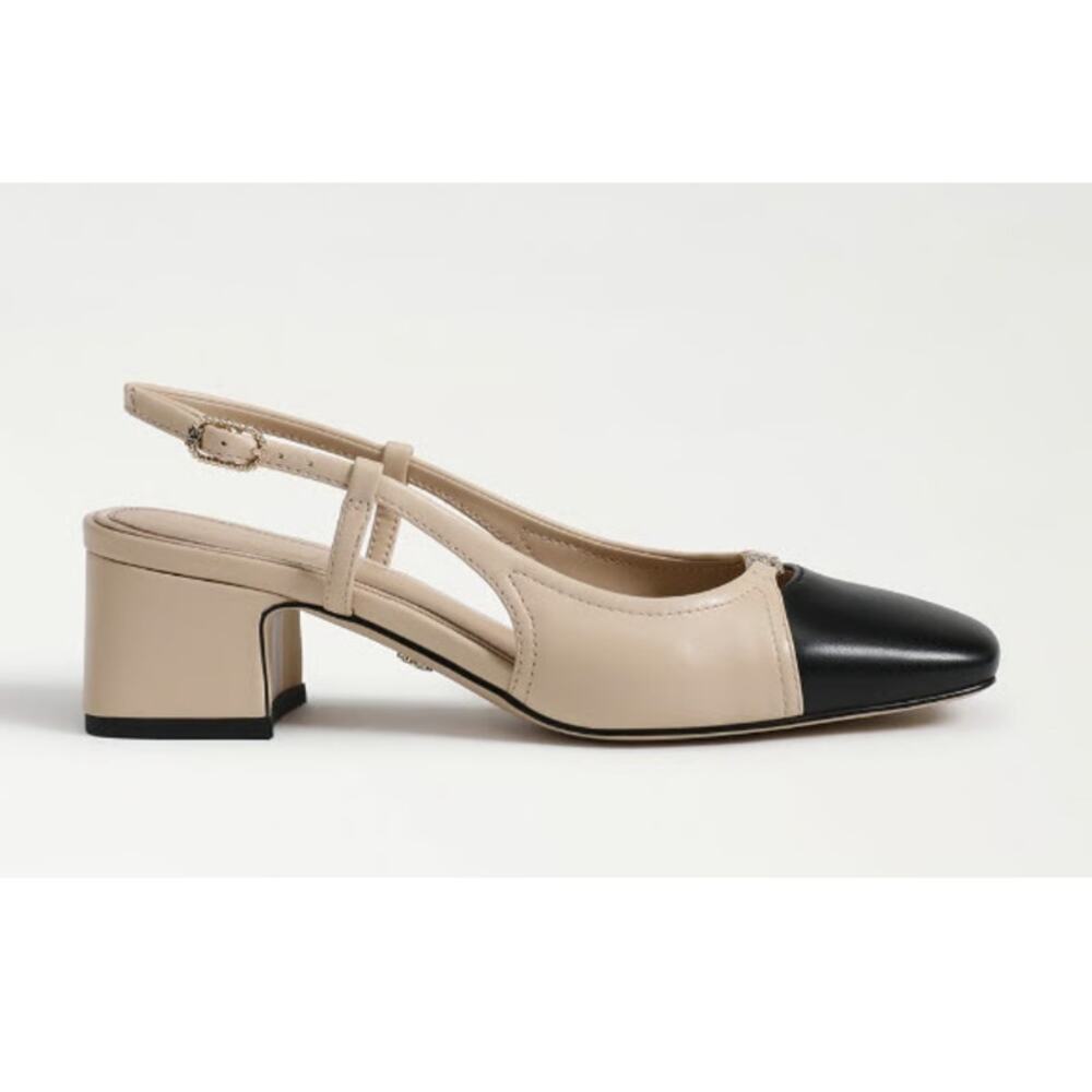 Sam Edelman Women's Summer Sand Black Leather Tarra Slingback Sandals Size 8 - Picture 3 of 10